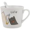lachineuse Tazza per gatti Happy - 2 gatti - Collezione Life - Capacità:
