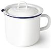 IBILI Bollitore per latte in acciaio smaltato smaltato da 1,75 litri realizzato a mano in stile vintage