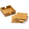 Sottobicchieri personalizzabili in bamboo in set da 4 Roly Algor personalizzate o neutre