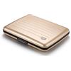 ÖGON -DESIGNS- Portafoglio in alluminio di grande capacità con chiusura in metallo, protezione RFID contro le frodi e la smagnetizzazione, modello Smart Case OSLO Large