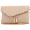 FashionPuzzle Pochette a tracolla con cinturino a catena, color carne, taglia unica, Nude, Taglia unica