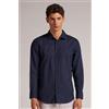 Intimissimi Camicia In Lino E Cotone Blu