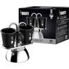Bialetti Mini Express Induction Caffettiera, Alluminio, Nero, 2 Tazze