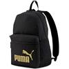 PUMA PUMHB|#Puma Phase Backpack, Zaino Unisex, Puma Black-Golden Logo, OSFA