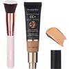Hilareco PHOERA Crema CC+, Fondotinta coprente, Crema correttiva del colore, Siero idratante anti-età e Protezione solare SPF 25+ (140 Buff Beige, 30 g (confezione da 1))