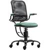 Sedie ergonomiche, prezzi economici - SpinaliS Ergonomic, metallo-nero, r604-verde-scuro