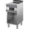 INOX BIM Cucina a Induzione Armadiata con Vano a Giorno - Profondità cm 90 - N° 2 Zone di Cottura