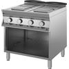 INOX BIM Cucina Elettrica Armadiata - N° 4 Piastre di Cottura - Larghezza Cm 80 x Profondità Cm 90