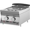 INOX BIM Cucina Elettrica da Banco - N° 2 Piastre di Cottura - Larghezza Cm 40 x Profondità Cm 70