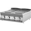 INOX BIM Cucina Elettrica da Banco - N° 4 Piastre di Cottura - Larghezza Cm 80 x Profondità Cm 90