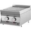 INOX BIM Cucina Elettrica in Vetroceramica da Banco - N° 2 Zone di Cottura - Larghezza Cm 40 x Profondità Cm 90