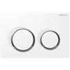 Geberit-Piastra di azionamento WC con piastra di azionamento OMEGA 20, colore: bianco e cromato lucido