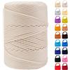 LEREATI Cordino per Borse Uncinetto, Corda Macrame 3mm x 170m Corda in Poliestere Filo Macrame, Macramè Filo Cordoncino per Borse a Uncinetto, Fai Da Te, Regalo per Maglieria (Bianco Sporco)