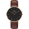 Daniel Wellington Classic Orologi 40mm Double Plated Stainless Steel (316L) Rose Gold