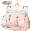 STHMEOOHT Borsone da viaggio per indumenti, da donna, Rosa, Carry-on 20-Inch, Carino