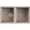 Elleci LGB45051BSO Lavello 2 vasche Sottotop 836 x 488 mm finitura Granitek Classic Avena 51 Best 450 SOTTOTOP