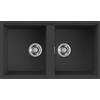 Elleci LGB45059BSO Lavello 2 vasche Sottotop 836 x 488 mm finitura Granitek Classic Antracite 59 Best 450 SOTTOTOP