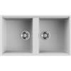 Elleci LGB45068BSO Lavello 2 vasche Sottotop 836 x 488 mm finitura Granitek Matt Bianco 68 450 SOTTOTOP