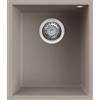 Elleci LGQ10043BSO Lavello da Incasso 1 Vasca Sottotop 38 x 44 cm finitura Granitek Matt Tortora 43 Quadra 100 SOTTOTOP