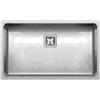 Elleci LIW700SACMU Lavello 1 Vasca Sottotop Filotop Semifilo 742 x 443 mm Acciaio Inox Satinato W-SQUARE