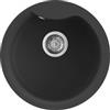 Elleci LGEROU40 Lavello 1 vasca Circolare Monovasca Sopratop Diametro 485 mm finitura Granitek Matt Nero 40 Ego Round