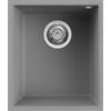 Elleci PRONTA CONSEGNA - SPEDIZIONE IMMEDIATA Elleci LGQ10048BSO Lavello da Incasso 1 Vasca Sottotop 38 x 44 cm finitura Granitek Matt Cemento 48 Quadra 100 SOTTOTOP