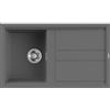 Elleci LKB40099 Lavello 1 vasca con gocciolatoio Reversibile Sopratop 86 x 51 cm finitura Keratek Dark Grey 99 Best 400