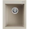 Elleci LKQ10095 Lavello da Incasso 1 vasca Monovasca Sopratop 41 x 50 cm finitura Keratek Champagne 95 Quadra 100