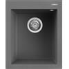 Elleci LKQ10099 Lavello da Incasso 1 vasca Monovasca Sopratop 41 x 50 cm finitura Keratek Dark Grey 99 Quadra 100