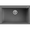 Elleci PRONTA CONSEGNA - SPEDIZIONE IMMEDIATA Elleci LKQ13099 Lavello da Incasso 1 vasca Monovasca Sopratop 79 x 50 cm finitura Keratek Dark Grey 99 Quadra 130