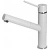 Elleci MGKREN68 Miscelatore monocomando Cucina con canna girevole e doccetta estraibile Reno finitura Granitek Matt Bianco 68