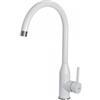 Elleci MKKADI96 Miscelatore monocomando Cucina con canna girevole Adige finitura Keratek White Bianco 96