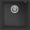 Elleci LGQ10240BSO Lavello da Incasso 1 Vasca Sottotop 44 x 44 cm finitura Granitek Matt Nero 40 Quadra 102 SOTTOTOP
