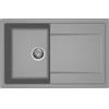 Elleci LG230048 Lavello da Incasso 1 vasca con gocciolatoio Reversibile 79 x 50 cm finitura Granitek Cemento 48 Life 300