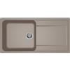 Elleci LG248043 Lavello da Incasso 1 vasca grande con gocciolatoio Reversibile 100 x 50 cm finitura Granitek Tortora 43 Life 480