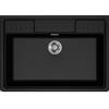 Elleci LKS90086 Lavello da Incasso in appoggio 1 vasca Monovasca 900 x 635 mm finitura Keratek Black 86 Spazio 900