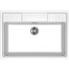 Elleci LKS90096 Lavello da Incasso in appoggio 1 vasca Monovasca 900 x 635 mm finitura Keratek White 96 Spazio 900