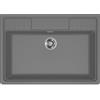 Elleci LKS90099 Lavello da Incasso in appoggio 1 vasca Monovasca 900 x 635 mm finitura Keratek Dark Grey 99 Spazio 900
