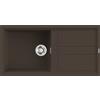 Elleci LGB48078 Lavello 1 vasca con gocciolatoio Reversibile Sopratop 100 x 51 cm finitura Granitek Matt Espresso 78 Best 480