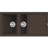 Elleci LGB47578 Lavello 1 vasca e vaschetta con gocciolatoio Reversibile Sopratop 100 x 51 cm finitura Granitek Matt Espresso 78 Best 475