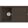 Elleci LGB40078 Lavello 1 vasca con gocciolatoio Reversibile Sopratop 86 x 51 cm finitura Granitek Matt Espresso 78 Best 400