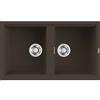 Elleci LGB45078 Lavello 2 vasche Sopratop 86 x 51 cm finitura Granitek Matt Espresso 78 Best 450