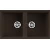 Elleci LGB45078BSO Lavello 2 vasche Sottotop 836 x 488 mm finitura Granitek Matt Espresso 78 Best 450 SOTTOTOP