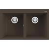 Elleci LGQ35078 Lavello da Incasso 2 vasche Sopratop 79 x 50 cm finitura Granitek Matt Espresso 78 Quadra 350