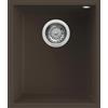 Elleci LGQ10078BSO Lavello da Incasso 1 Vasca Sottotop 38 x 44 cm finitura Granitek Matt Espresso 78 Quadra 100 SOTTOTOP