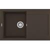 Elleci LGY30078 Lavello 1 vasca con gocciolatoio Reversibile Sopratop 79 x 50 cm finitura Granitek Matt Espresso 78 Easy 300