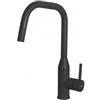 Elleci MGKDRP40 Miscelatore monocomando Cucina con canna girevole e doccetta estraibile finitura Granitek Matt Nero 40 Dora Plus