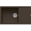 Elleci LGU41078 Lavello 1 vasca con gocciolatoio Reversibile Sopratop 86 x 50 cm finitura Granitek Matt Espresso 78 Unico 410