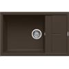 Elleci LGU31078 Lavello 1 vasca con gocciolatoio Reversibile Sopratop 78 x 50 cm finitura Granitek Matt Espresso 78 Unico 310