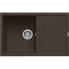 Elleci LGU30078 Lavello 1 vasca con gocciolatoio Reversibile Sopratop 79 x 50 cm finitura Granitek Matt Espresso 78 Unico 300